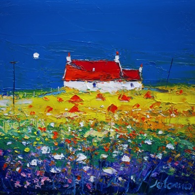 Red roof Isle of Tiree 12x12